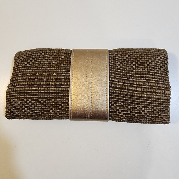 Joanna Maxham Nite Cap khaki raffia clutch bag - Picture 7 of 11